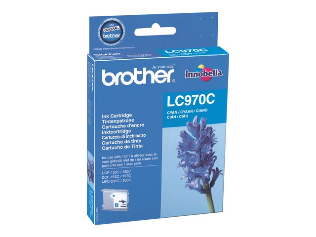 Brother Bläckpatron LC970 C, LC-970C, Innobella™-bläck, cyan, singelförpackning | Toner och bläck - Bläckpatroner - Bläckpatroner Brother | Kontorsexperten