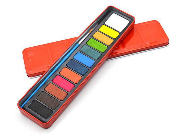 Studioakvarell 12 färger | Skola och förskola - Målarfärg och tillbehör - Akvarell | Kontorsexperten