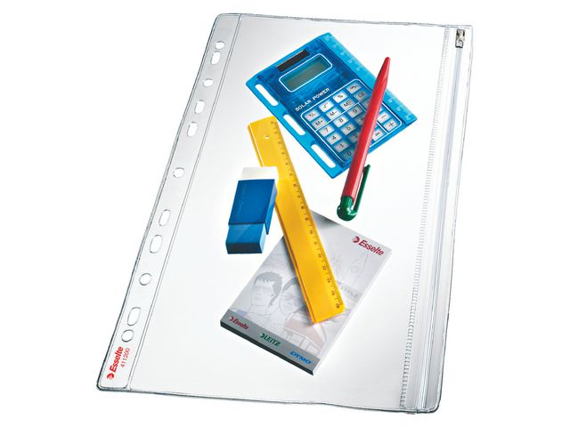 Esselte Dokumentskydd, A4, vattentätt, 200 mikrometer, PVC, jämn, 11 hål, genomskinlig 5/fp