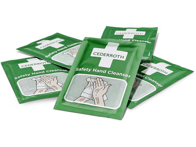 CEDERROTH Handdesinfektionsservetter 600/fp | Skyddsutrustning - Första Hjälpen - Förband och Refill | Kontorsexperten