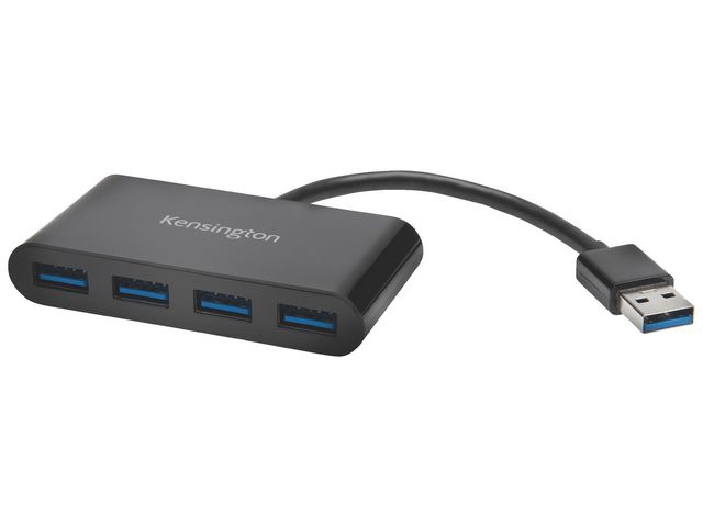 Kensington Hub KENSINGTON USB 3.0 4-Port | Datorprodukter - Kablar och adaptrar - Hubbar | Kontorsexperten