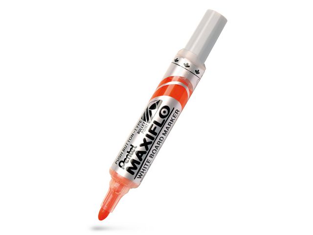Pentel Whiteboardpenna Maxiflo rund orange | Kontorsmaterial - Pennor - Whiteboardpennor - Rund spets | Kontorsexperten