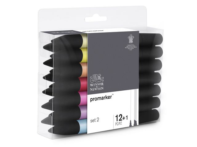 WINSOR & NEWTON Promarker mjuka färger Fine/Broad 12/fp | Skola och förskola - Pennor och tillbehör - Fiberpennor - Special | Kontorsexperten