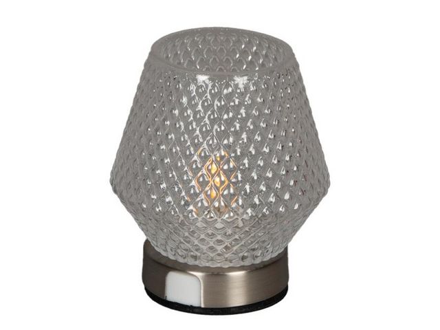 KONSTSMIDE Ljuslykta LED glas laddbar 10x11cm | Kök och servering - Ljus och tillbehör - LED-Ljus | Kontorsexperten