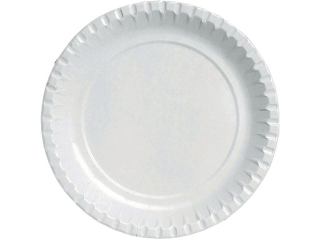 BioPak Tallrik Papper 22cm vit 100/fp | Kök och servering - Engångsartiklar - Tallrikar - Papper | Kontorsexperten