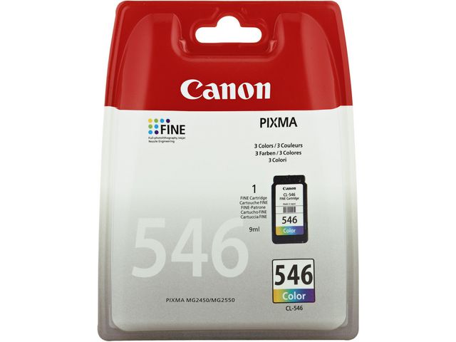 Canon Bläckpatron CL-546, trefärgad | Toner och bläck - Bläckpatroner - Bläckpatroner Canon | Kontorsexperten