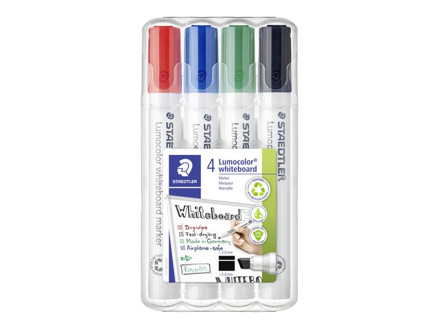 STAEDTLER Lumocolor Whiteboardpenna 351B sned 4/fp | Kontorsmaterial - Pennor - Whiteboardpennor - Skuren spets | Kontorsexperten