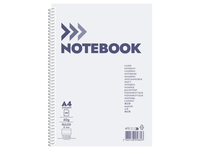 Lyreco BUDGET Kollegieblock 80 bl A4 linj | Kontorsmaterial - Block och anteckningsböcker - Kollegieblock | Kontorsexperten