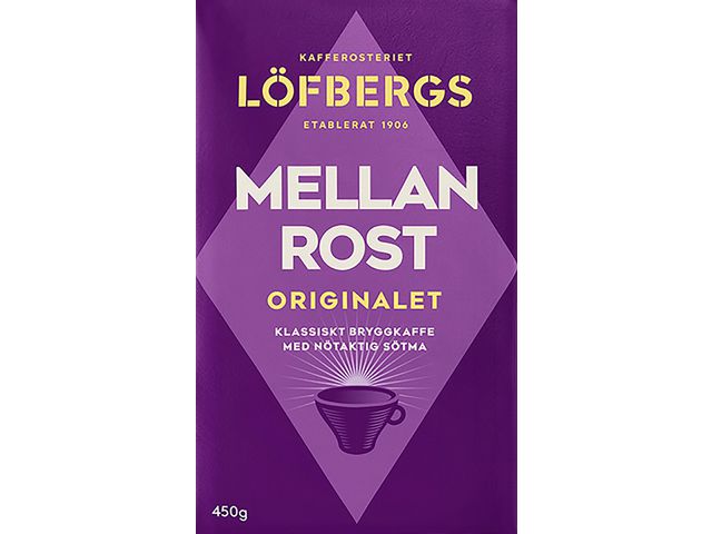 Löfbergs Kaffe mellanrost brygg 450g | Kök och servering - Kaffe och te - Bryggkaffe | Kontorsexperten
