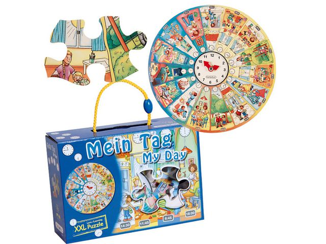 BELEDUC Pussel Min Dag Klockan i trä 48 bitar | Skola och förskola - Lekmaterial - Pussel - Askpussel | Kontorsexperten