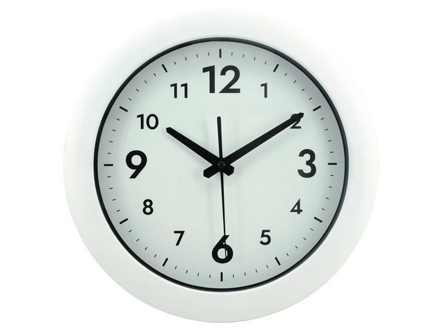 Alba Väggklocka Easytime ø30cm vit | Kontorsmöbler och inredning - Väggur - Väggur | Kontorsexperten