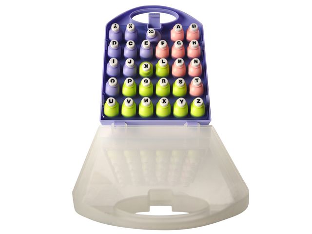 PLAYBOX Stämpelset, stämplade, bokstäverna A-Z, plastförpackning, 10 mm | Skola och förskola - Bild och form - Figurstansar och mönsterverktyg | Kontorsexperten