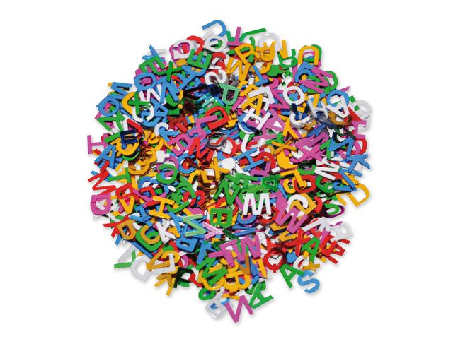 PLAYBOX Paljetter alfabet | Skola och förskola - Hobbymaterial - Paljetter, strössel och glitterlim | Kontorsexperten