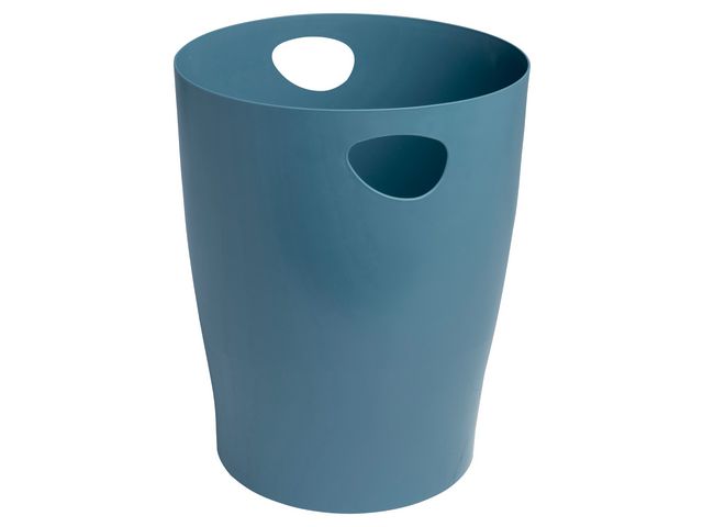 Exacompta Papperskorg Autentik 15L blågrå | Kontorsmaterial - Till skrivbordet - Papperskorgar | Kontorsexperten