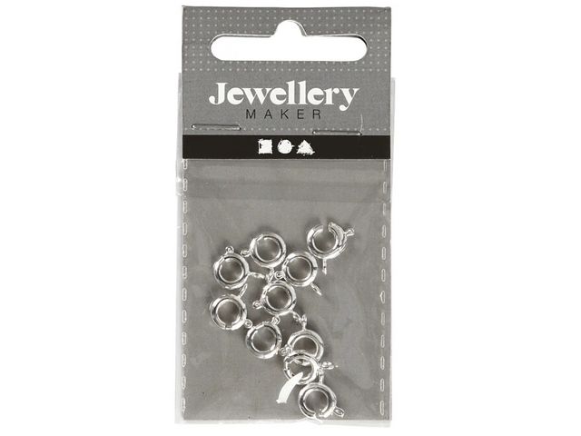 Creativ Company Halsbandslås fjäderlås 7 mm 10/fp | Skola och förskola - Hobbymaterial - Lås, hakar, öglor och ringar | Kontorsexperten