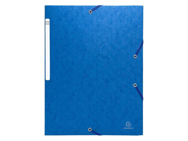 Exacompta Gummibandsmapp 3-klaff A4 blå | Kontorsmaterial - Mappar och plastfickor - Gummibandsmappar 3-klaff - Kartong | Kontorsexperten