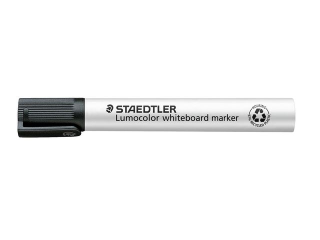 STAEDTLER Lumocolor Whiteboardpenna Lumocolor® snedskuren spets, 2-5 mm linjebredd, svart | Kontorsmaterial - Pennor - Whiteboardpennor - Skuren spets | Kontorsexperten
