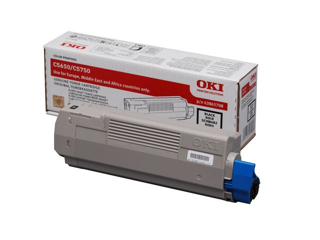 OKI Toner, singelförpackning, svart, 43865708 | Toner och bläck - Tonerkassetter - Toner OKI | Kontorsexperten