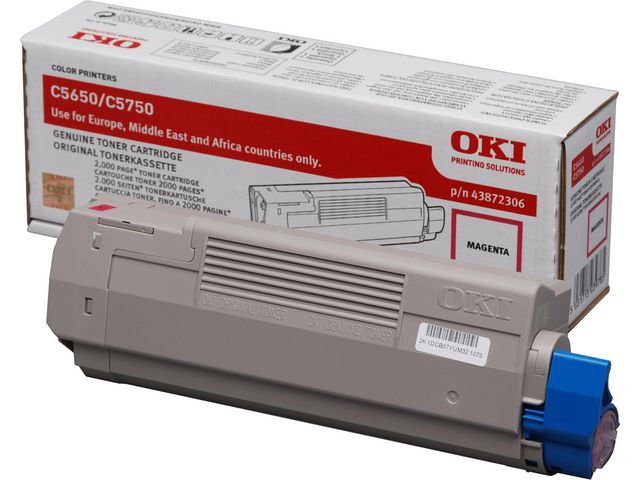 OKI Toner, singelförpackning, magenta, 43872306 | Toner och bläck - Tonerkassetter - Toner OKI | Kontorsexperten