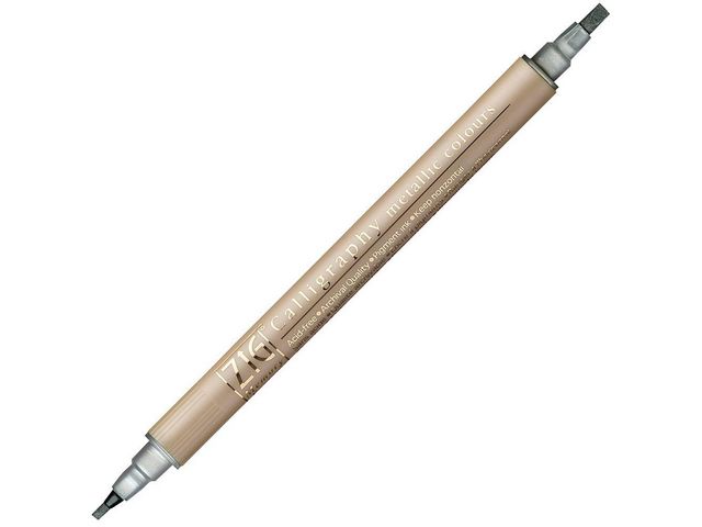 ZIG Kalligrafipenna dubbel spets silver | Kontorsmaterial - Pennor - Kalligrafipennor | Kontorsexperten