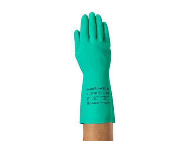 Ansell Kemikaliehandske Solvex 37-675 8 | Skyddsutrustning - Engångshandskar - Kemikaliehandskar | Kontorsexperten