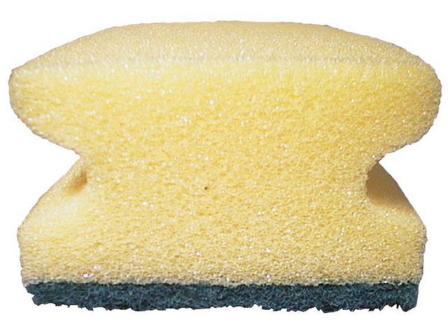 HYGIENTEKNIK Rengöringssvamp med grepp grön | Städ och hygien - Städredskap - Svampar och skurblock | Kontorsexperten