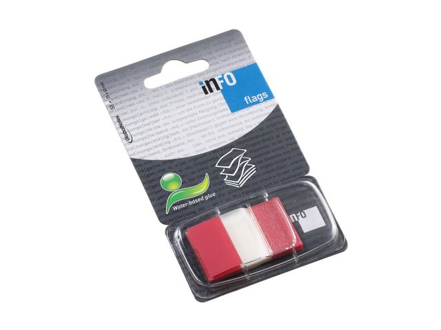 info Index 25x43mm röd | Kontorsmaterial - Indexflikar och märkflikar - Indexflikar i plast | Kontorsexperten