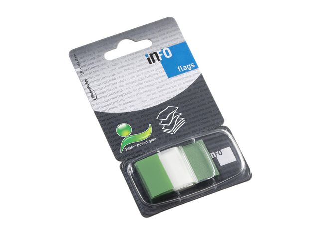 info Index 25x43mm grön | Kontorsmaterial - Indexflikar och märkflikar - Indexflikar i plast | Kontorsexperten