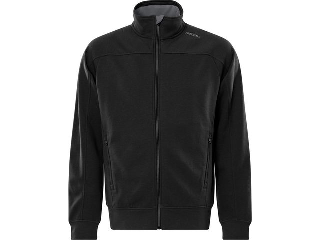 FRISTADS Sweatshirt jacka 7552 Svart/Grå XL | Arbetskläder - Arbetströjor - Sweatshirts och koftor | Kontorsexperten