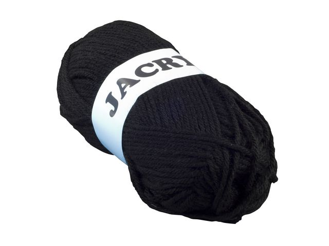 Akrylgarn 50 g, svart | Skola och förskola - Hobbymaterial - Garn | Kontorsexperten