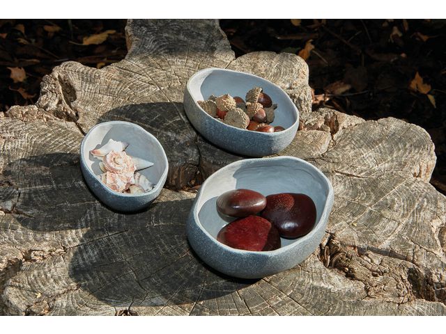 YELLOW DOOR Rustika skålar av sten 3/fp | Skola och förskola - Lekmaterial - Kök och matlek | Kontorsexperten