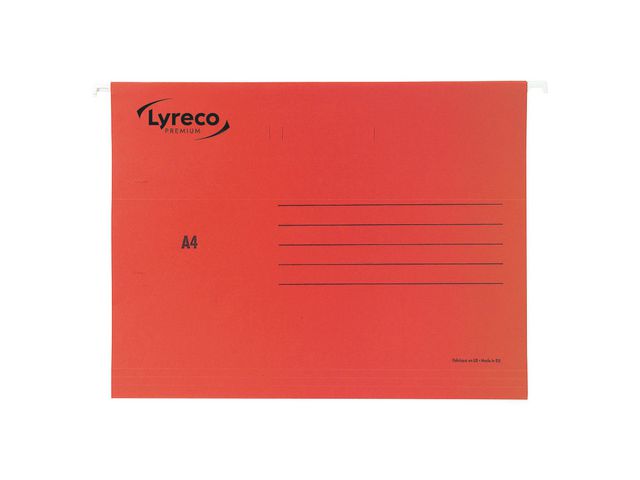 LYRECO PREMIUM Hängmapp A4 röd 25/fp | Kontorsmaterial - Mappar och plastfickor - Hängmappar | Kontorsexperten