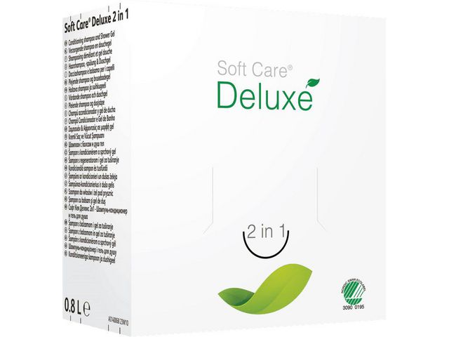 SOFTCARE Duschtvål Deluxe 2in1 800ml | Städ och hygien - Tvål och hygien - Duschtvål och Shampoo | Kontorsexperten