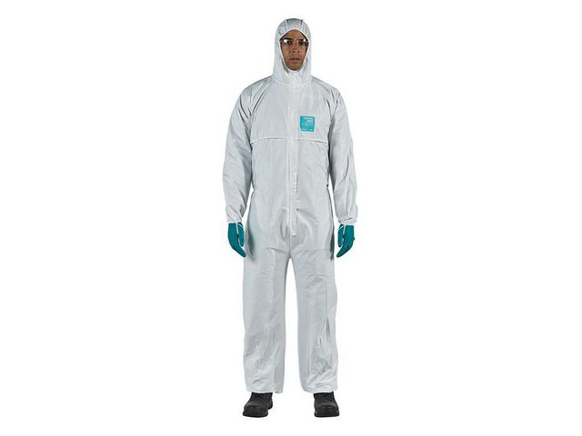 ANSELL Skyddsoverall Alphatec 2000 vit 56/58 XL | Skyddsutrustning - Engångskläder - Skyddsoverall | Kontorsexperten