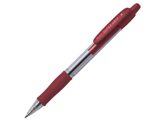 Pilot Kulpenna Super Grip 1,0mm Medium röd | Kontorsmaterial - Pennor - Kulpennor | Kontorsexperten