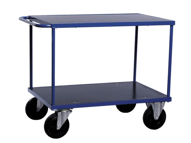 Bordsvagn 2 hyllplan Utomhusbruk Blå | Emballage och lagerutrustning - Lagerutrustning - Vagnar | Kontorsexperten
