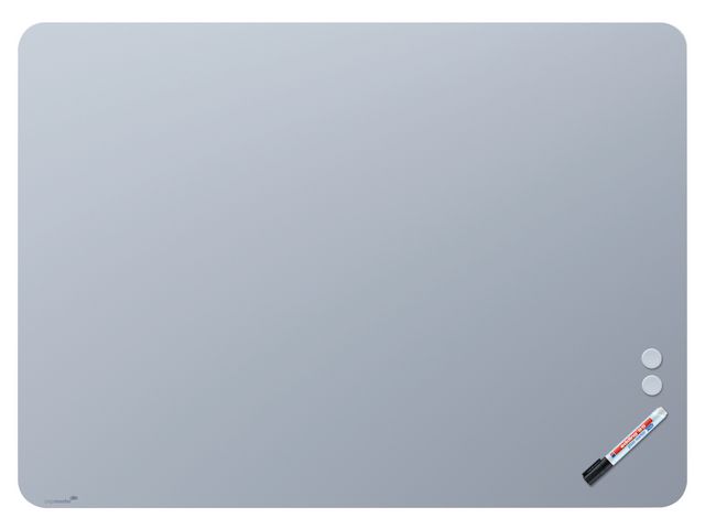 LEGAMASTER Glastavla rundade hörn 90x120cm blå | Kontorsmöbler och inredning - Whiteboardtavlor och tillbehör - Whiteboardtavlor - Glas | Kontorsexperten