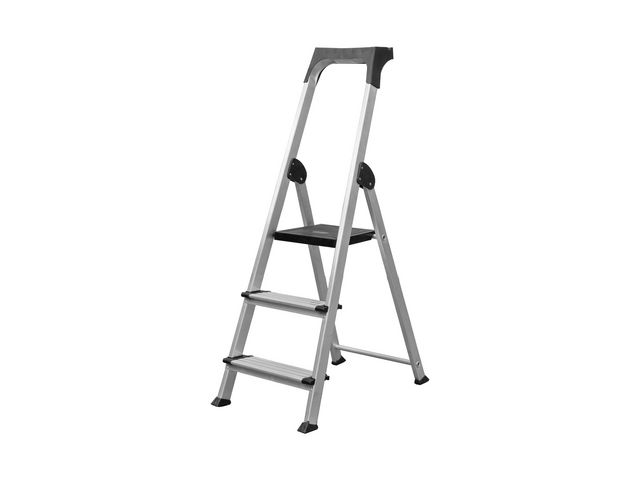 Wonday Trappstege 3 steg aluminium | Kontorsmöbler och inredning - Stegar och pallar - Trappstegar | Kontorsexperten