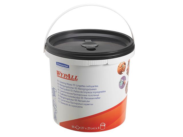 WYPALL Rengöringsservetter, bärbar dispenserbehållare, 90 ark per behållare, refill, centrummatad, grön 270 x 270mm 90/fp | Städ och hygien - Toalettpapper och torkpapper - Industritork | Kontorsexperten