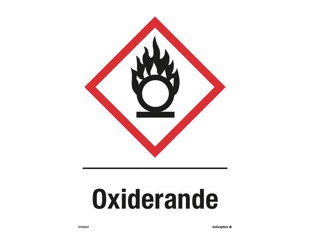 Skylt Oxiderande A4 Plast | Skyddsutrustning - Säkerhetsmärkning och skyltar - Skyltar | Kontorsexperten