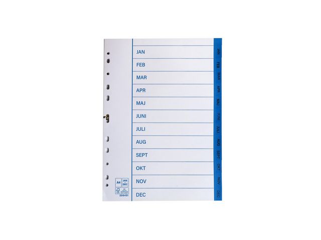 Pappersregister A4 jan-dec 10/fp | Kontorsmaterial - Pärmar och register - Pappersregister | Kontorsexperten