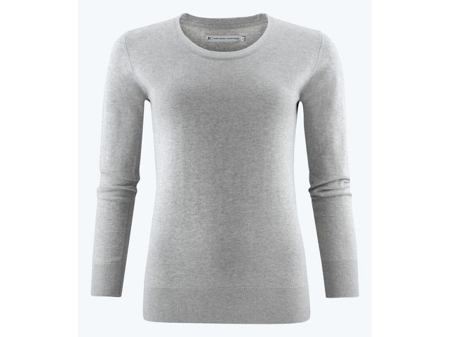 JAMES HARVEST Finstickad tröja u-ring dam grå S | Yrkeskläder - Tröjor och Sweatshirts - Stickat | Kontorsexperten