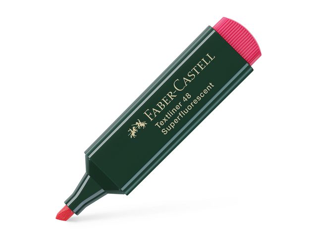 Faber-Castell Överstrykningspenna, TEXTLINER 48, snedskuren spets, 1mm, 2mm och 5mm, påfyllningsbar, röd | Kontorsmaterial - Pennor - Överstrykningspennor | Kontorsexperten