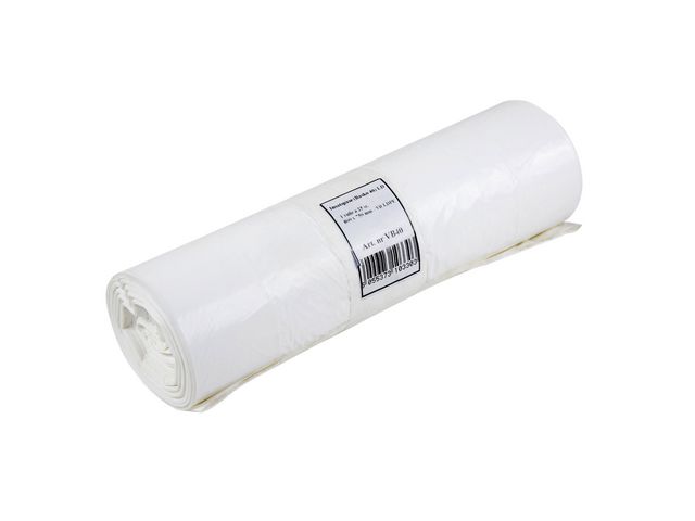 Papperskorgspåse LD 90L 25my vit 25/rl | Städ och hygien - Påsar och säckar - Papperskorgspåsar | Kontorsexperten