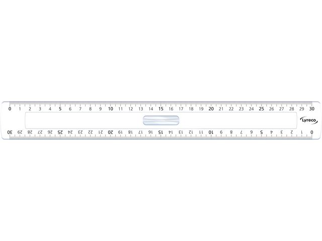 LYRECO Linjal LYRECO med 2 mått 30cm glasklar | Skola och förskola - Pennor och tillbehör - Linjaler och gradskivor | Kontorsexperten