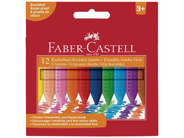 Faber-Castell Plastkrita trekantig 12/fp | Skola och förskola - Bild och form - Kritor | Kontorsexperten