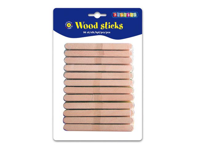 PLAYBOX Träpinnar 96/fp | Skola och förskola - Hobbymaterial - Pyssel - Trä | Kontorsexperten