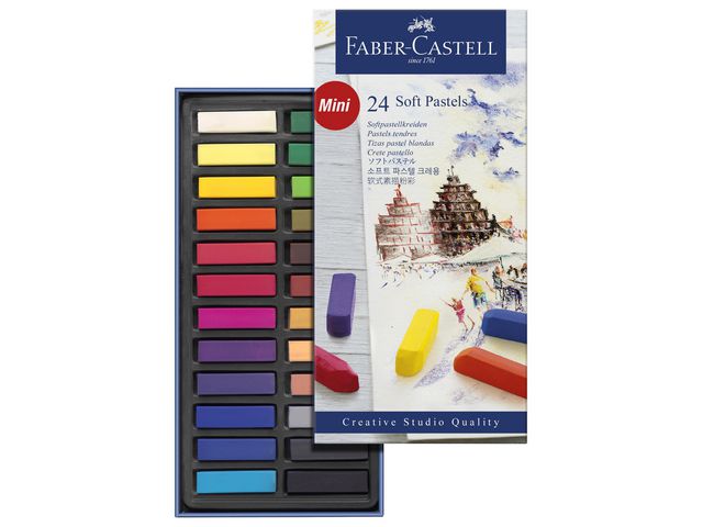 Produktfoto för Faber-Castell - Färgkrita - mjuk färgpenna (paket om 24)
