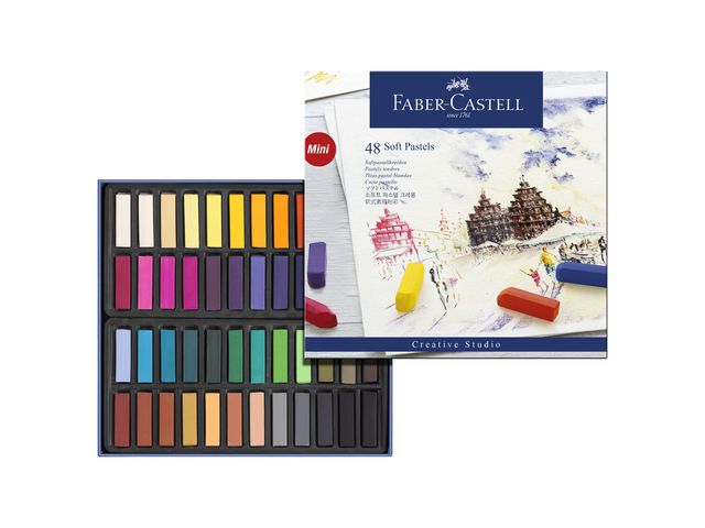 Produktfoto för Faber-Castell Creative Studio Mini - Färgkrita - mjuk färgpenna - blandade färger (paket om 48)