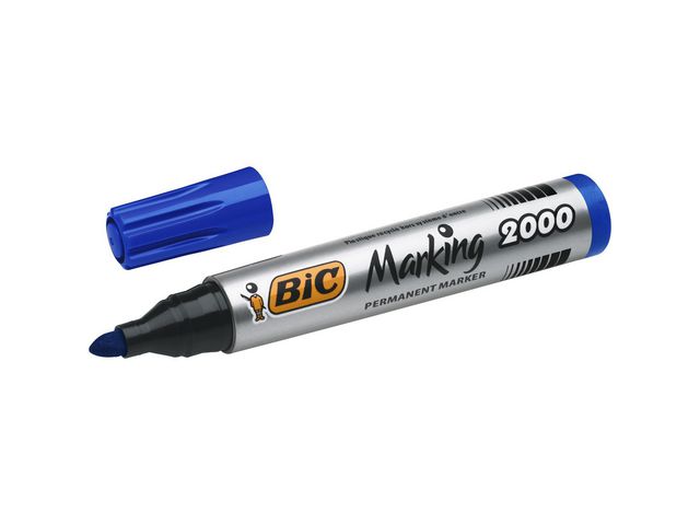 BIC® Märkpenna Marking™ 2000 permanent märkpenna, medium1,7 mm bredd, blå, 12-pack | Kontorsmaterial - Pennor - Märkpennor - Rund spets | Kontorsexperten